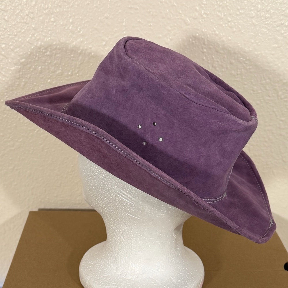 Purple Suede Australian Western style Hat